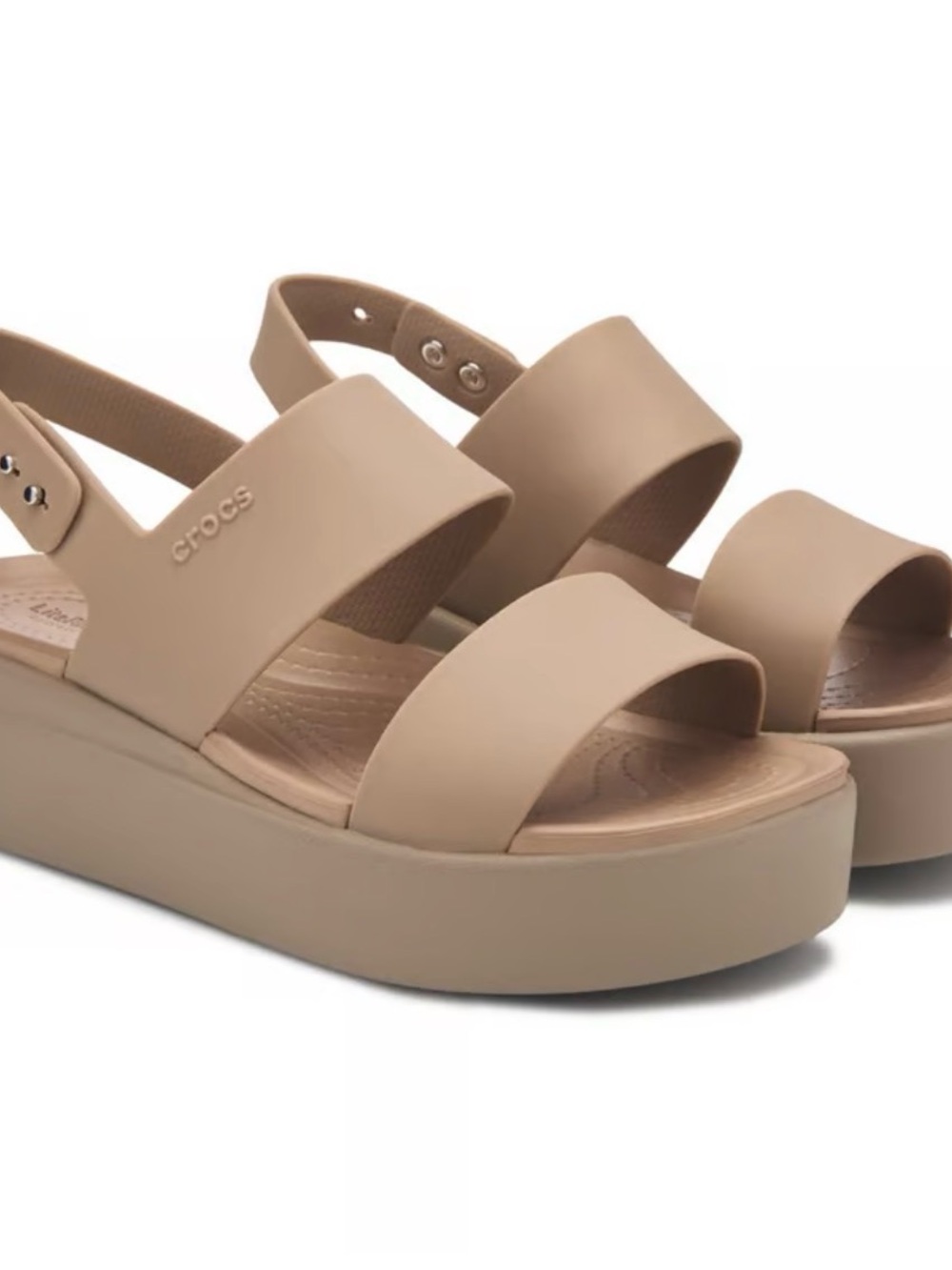 CROCS Women’s Platform Sandal in Beige Taupe